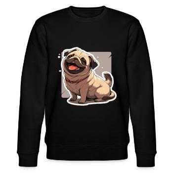Carlin Carlin Chien Pug Cadeaux Carlin Amoureux du Carlin - Sweat bio CHANGER Stanley/Stella Unisexe - noir - Devant - Nik (191cm) & Marisol (170cm)