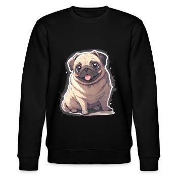 Carlin Carlin Chien Pug Cadeaux Carlin Amoureux du Carlin - Sweat bio CHANGER Stanley/Stella Unisexe - noir - Devant - Nik (191cm) & Marisol (170cm)
