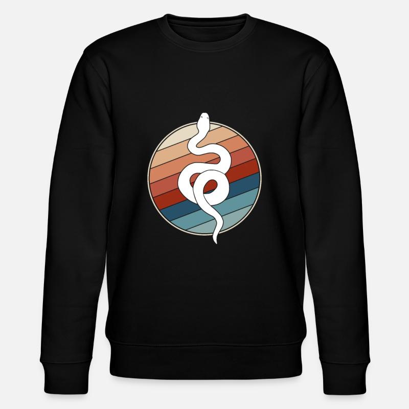 Snake Retro - Stanley/Stella CHANGER Unisex Organic Sweatshirt - black