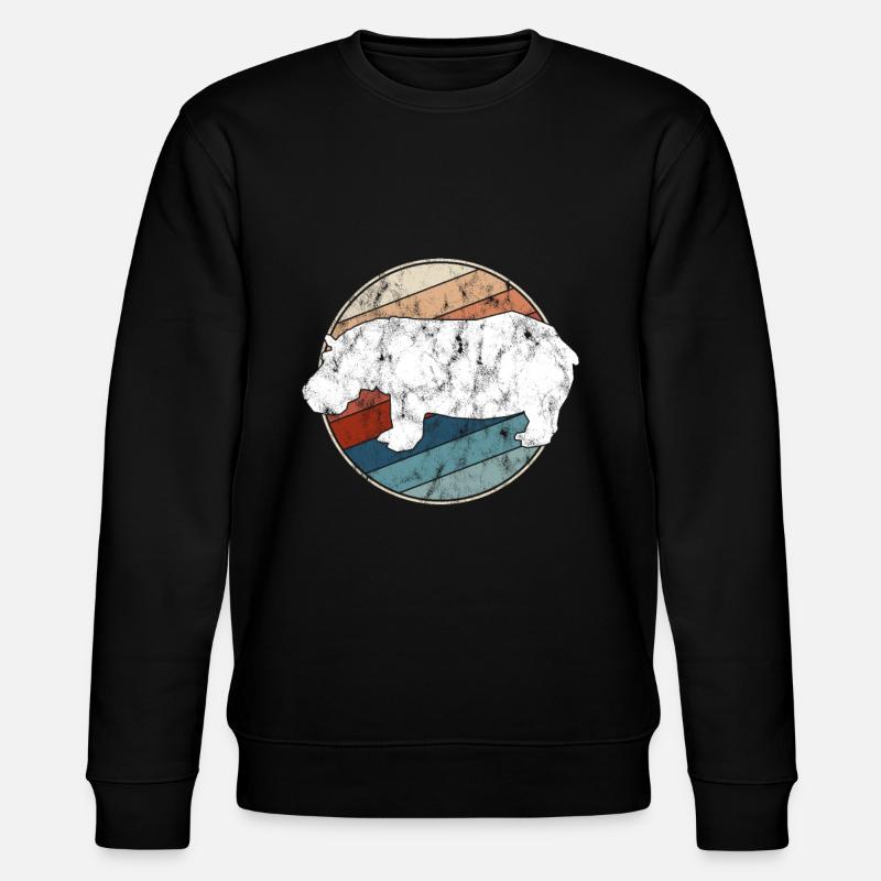 Hippopotamus retro - Stanley/Stella CHANGER Unisex Organic Sweatshirt - black