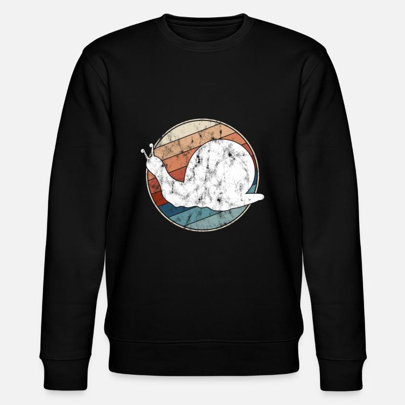 Schnecke Retro - Stanley/Stella Unisex Bio-Sweatshirt CHANGER  - Schwarz