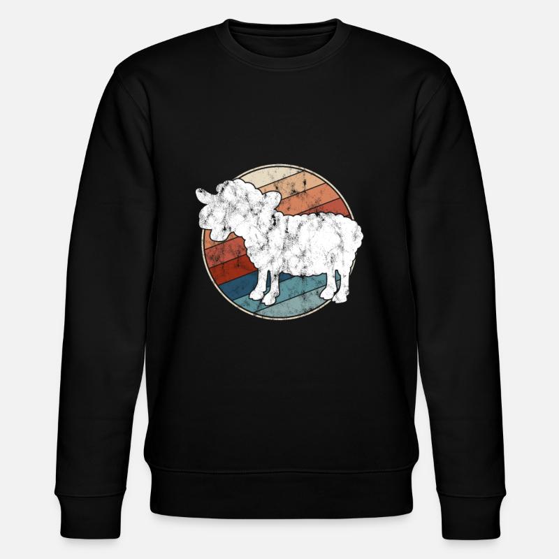 Sheep Retro - Stanley/Stella CHANGER Unisex Organic Sweatshirt - black