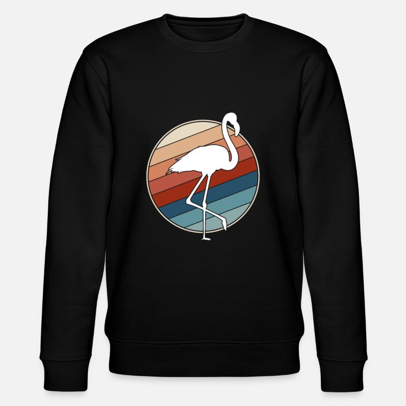 Flamant rose Rétro - Sweat bio CHANGER Stanley/Stella Unisexe - noir
