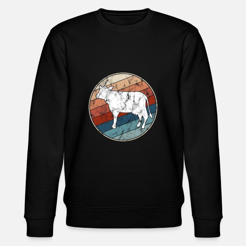 Vache Rétro - Sweat bio CHANGER Stanley/Stella Unisexe - noir