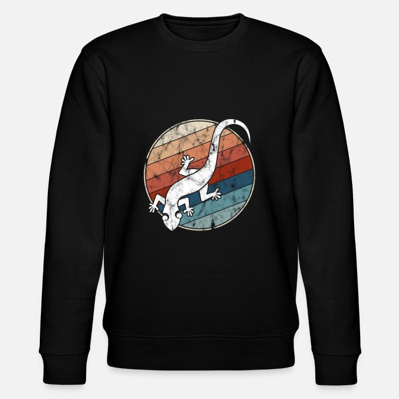 Eidechse Retro - Stanley/Stella Unisex Bio-Sweatshirt CHANGER - Schwarz