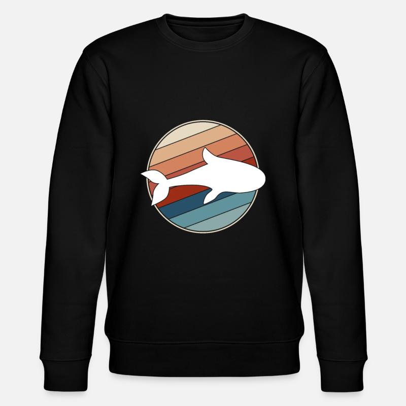 Fish Retro - Stanley/Stella CHANGER Unisex Organic Sweatshirt - black