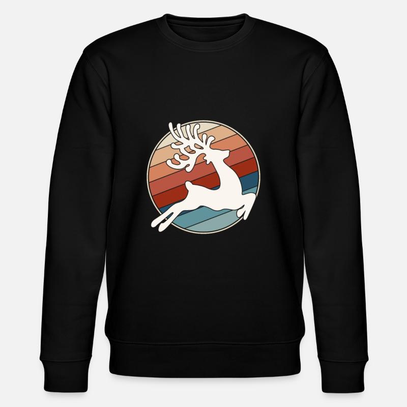 Moose Retro - Stanley/Stella CHANGER Unisex Organic Sweatshirt - black