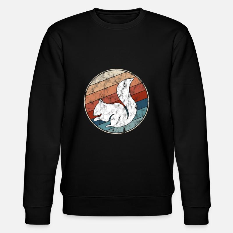 Squirrel Retro - Stanley/Stella CHANGER Unisex Organic Sweatshirt - black