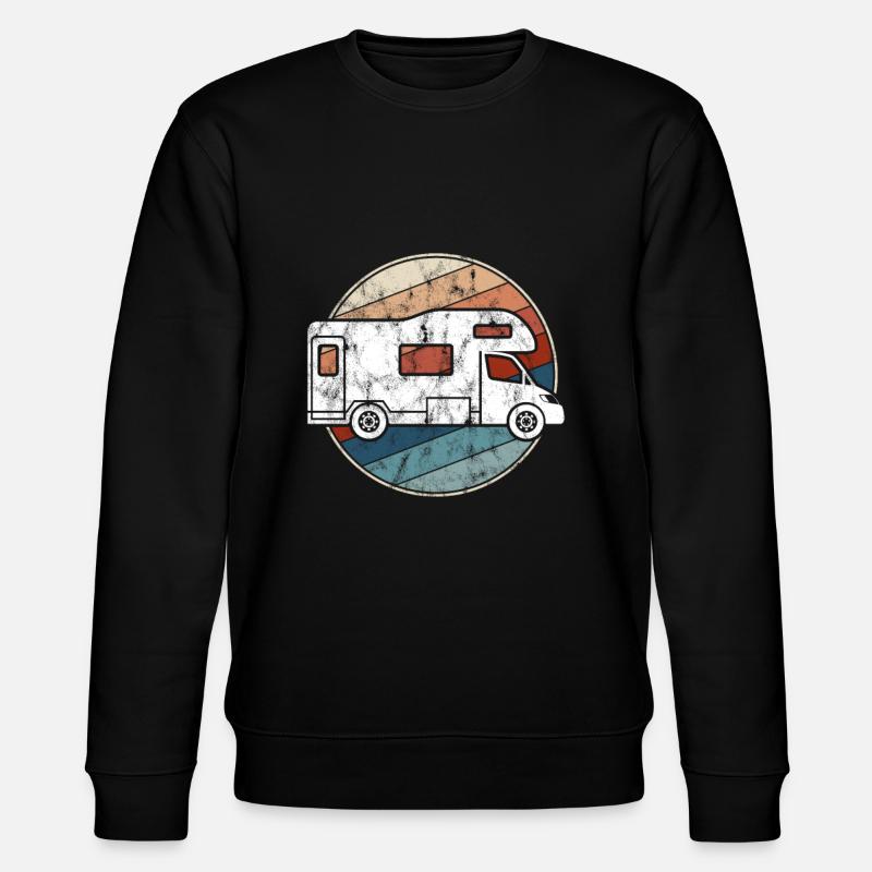 Camping Rétro - Sweat bio CHANGER Stanley/Stella Unisexe - noir