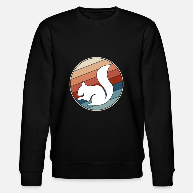 Écureuil Rétro - Sweat bio CHANGER Stanley/Stella Unisexe - noir