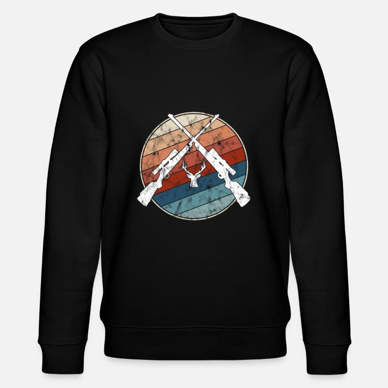 Hunting Retro - Stanley/Stella CHANGER Unisex Organic Sweatshirt - black