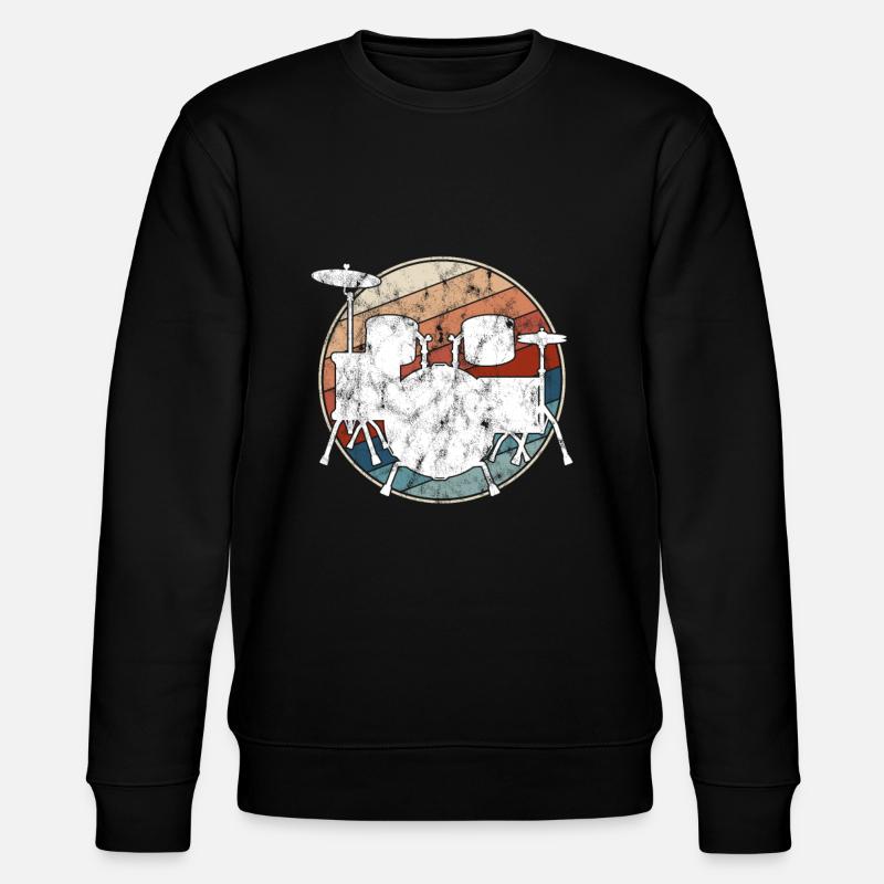 Schlagzeug Retro - Stanley/Stella Unisex Bio-Sweatshirt CHANGER - Schwarz