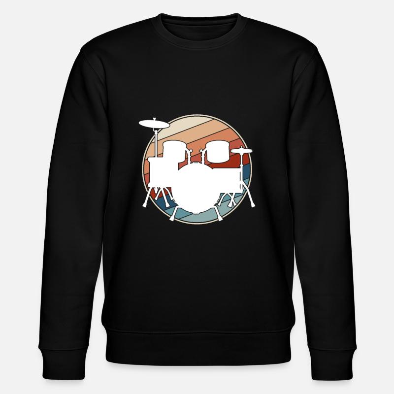 Drums Retro - Stanley/Stella CHANGER Unisex Organic Sweatshirt - black