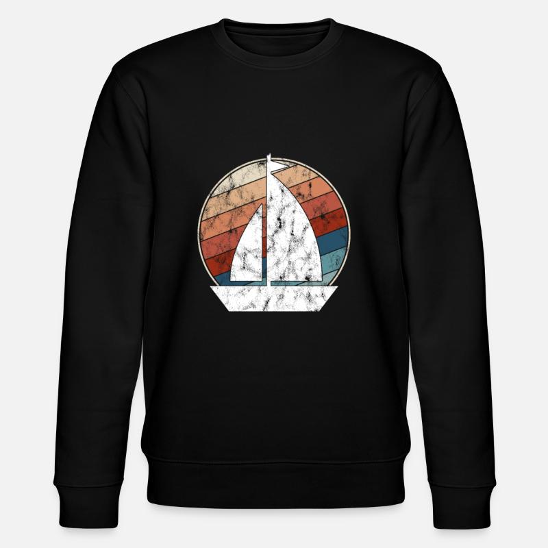 Sailing Retro - Stanley/Stella CHANGER Unisex Organic Sweatshirt - black