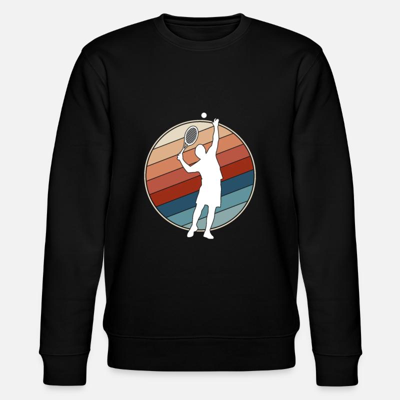 Tennis Retro - Stanley/Stella Unisex Bio-Sweatshirt CHANGER  - Schwarz
