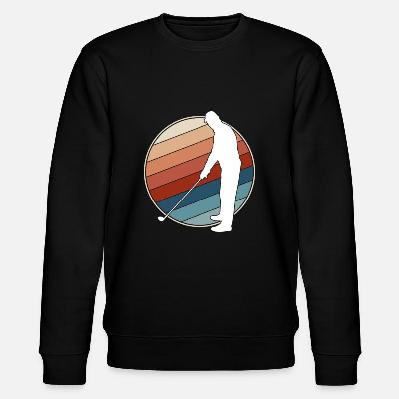 Golf Retro - Stanley/Stella CHANGER Unisex Organic Sweatshirt - black