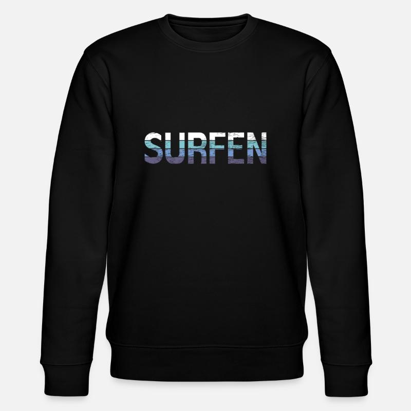 Surfen - Stanley/Stella Unisex Bio-Sweatshirt CHANGER  - Schwarz