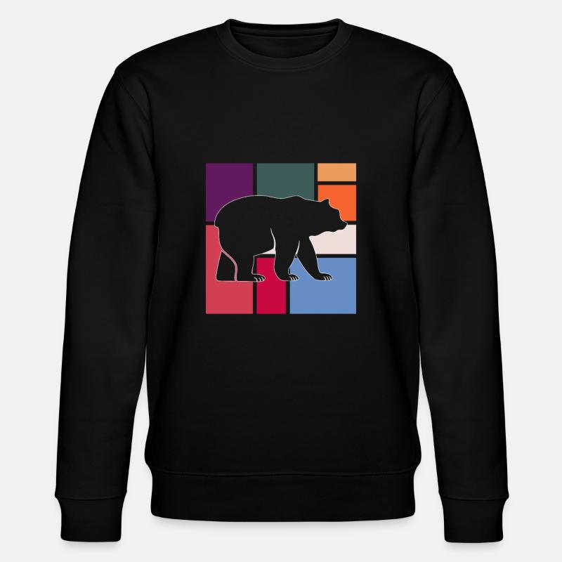 Bär - Stanley/Stella Unisex Bio-Sweatshirt CHANGER  - Schwarz