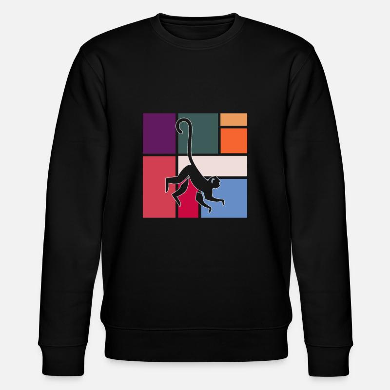 Affe - Stanley/Stella Unisex Bio-Sweatshirt CHANGER  - Schwarz