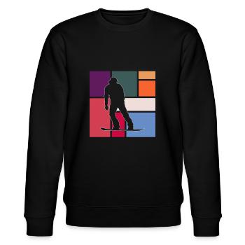 Snowboarding - Stanley/Stella Unisex Bio-Sweatshirt CHANGER  - Schwarz - Vorne - Nik (191cm) & Marisol (170cm)