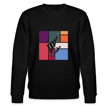 Kite - Stanley/Stella CHANGER Unisex Organic Sweatshirt - black - Front - Nik (191cm) & Marisol (170cm)