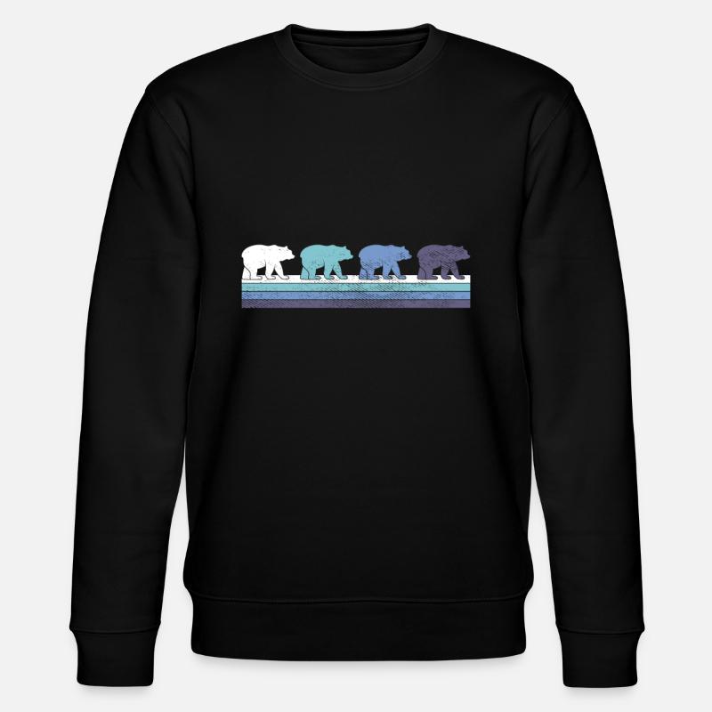 Bär - Stanley/Stella Unisex Bio-Sweatshirt CHANGER  - Schwarz