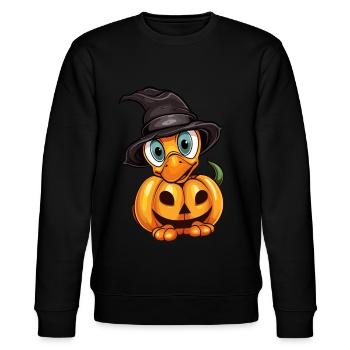 Vintage Duck Pumpkin Lazy Halloween Party Costume - Sweat bio CHANGER Stanley/Stella Unisexe - noir - Devant - Nik (191cm) & Marisol (170cm)