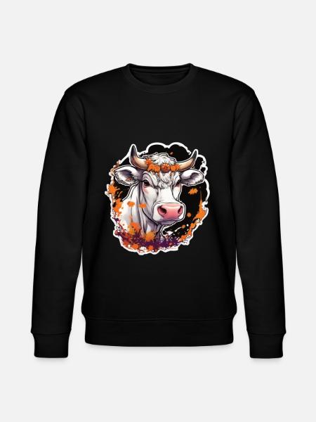 Kug Cow Halloween Cow Skull Cow Head Cows - Stanley/Stella CHANGER Unisex Organic Sweatshirt - black