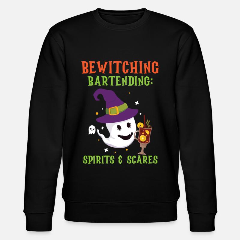 Bewitching Bartending: Ghosts & Bogeymen - Stanley/Stella CHANGER Unisex Organic Sweatshirt - black