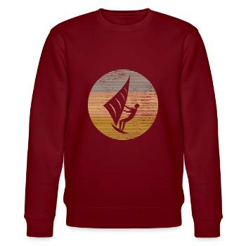 Kite - Stanley/Stella CHANGER Unisex Organic Sweatshirt - burgundy - Front - Nik (191cm) & Marisol (170cm)