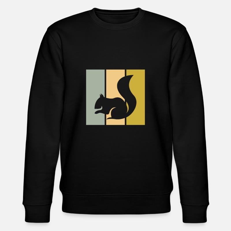 Eichhörnchen - Stanley/Stella Unisex Bio-Sweatshirt CHANGER - Schwarz