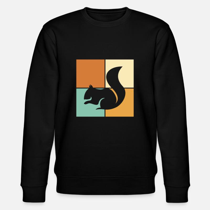 Eichhörnchen - Stanley/Stella Unisex Bio-Sweatshirt CHANGER  - Schwarz