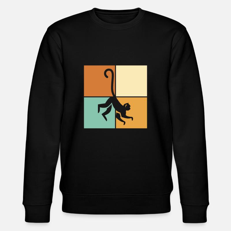 Monkey - Stanley/Stella CHANGER Unisex Organic Sweatshirt - black
