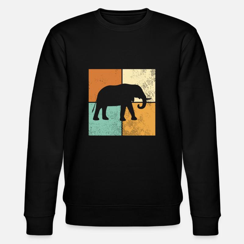 Elefant - Stanley/Stella Unisex Bio-Sweatshirt CHANGER  - Schwarz