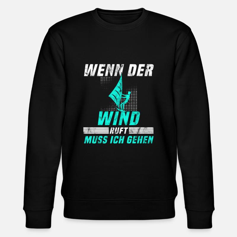 Kite surfen Spruch - Stanley/Stella Unisex Bio-Sweatshirt CHANGER  - Schwarz