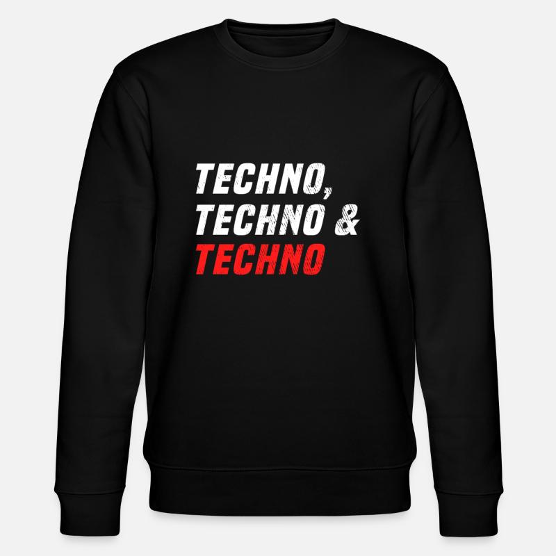 Techno Techno Techno - Stanley/Stella Unisex Bio-Sweatshirt CHANGER  - Schwarz