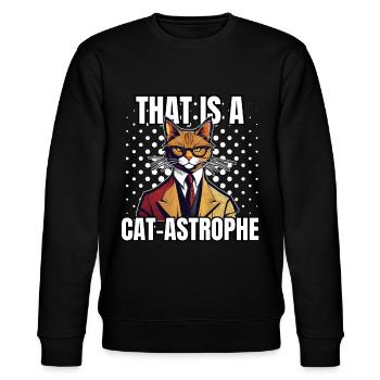Cat Shirt Cat Gift Idea Putty - Stanley/Stella CHANGER Unisex Organic Sweatshirt - black - Front - Nik (191cm) & Marisol (170cm)