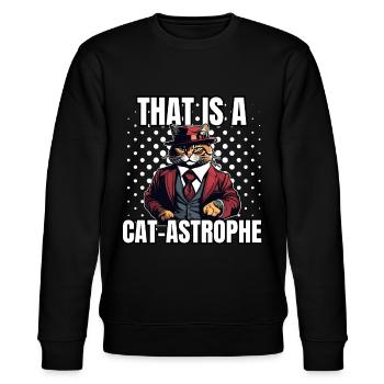 Cat Shirt Cat Gift Idea Putty - Stanley/Stella CHANGER Unisex Organic Sweatshirt - black - Front - Nik (191cm) & Marisol (170cm)