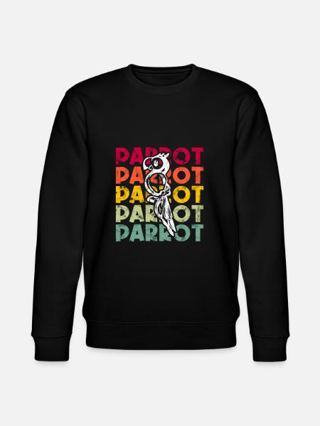 Papagei Retro - Stanley/Stella Unisex Bio-Sweatshirt CHANGER - Schwarz