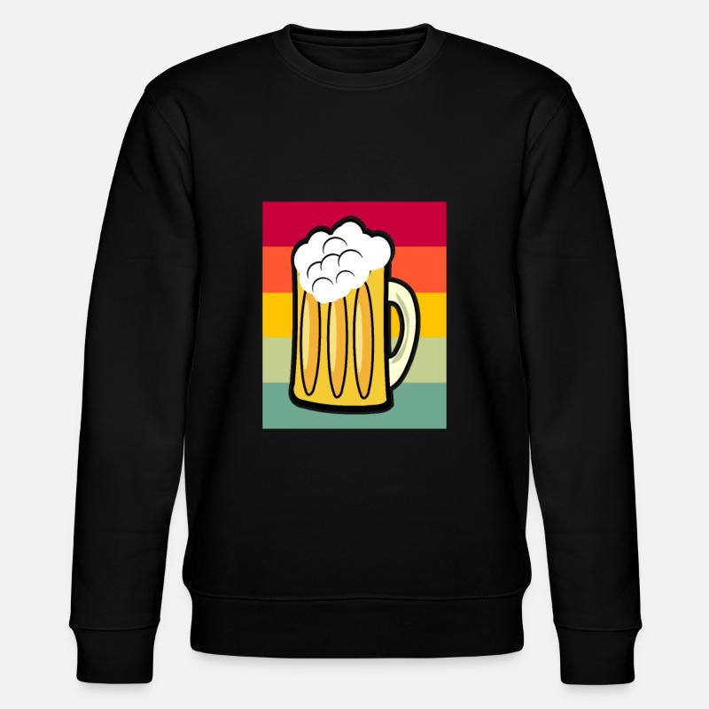 Bier Retro - Stanley/Stella Unisex Bio-Sweatshirt CHANGER  - Schwarz