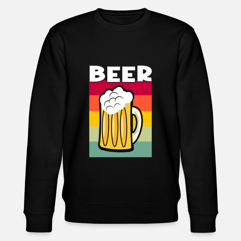 Bier Retro - Stanley/Stella Unisex Bio-Sweatshirt CHANGER  - Schwarz