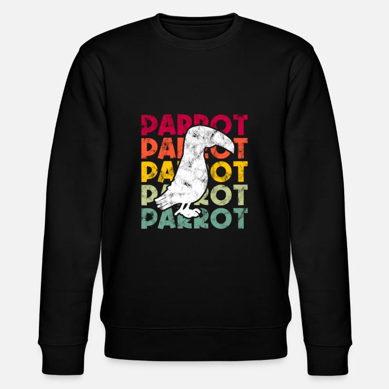 Perroquet Rétro - Sweat bio CHANGER Stanley/Stella Unisexe - noir