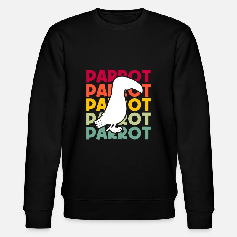 Perroquet Rétro - Sweat bio CHANGER Stanley/Stella Unisexe - noir