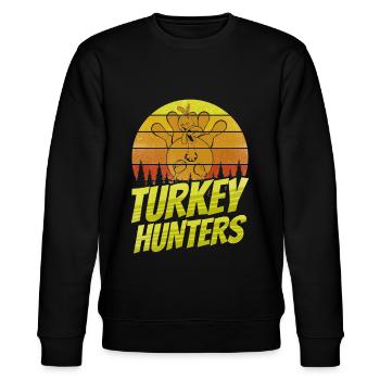 Thanksgiving Bowl Bowler Strike Pin Sport Bowling - Stanley/Stella Unisex Bio-Sweatshirt CHANGER  - Schwarz - Vorne - Nik (191cm) & Marisol (170cm)