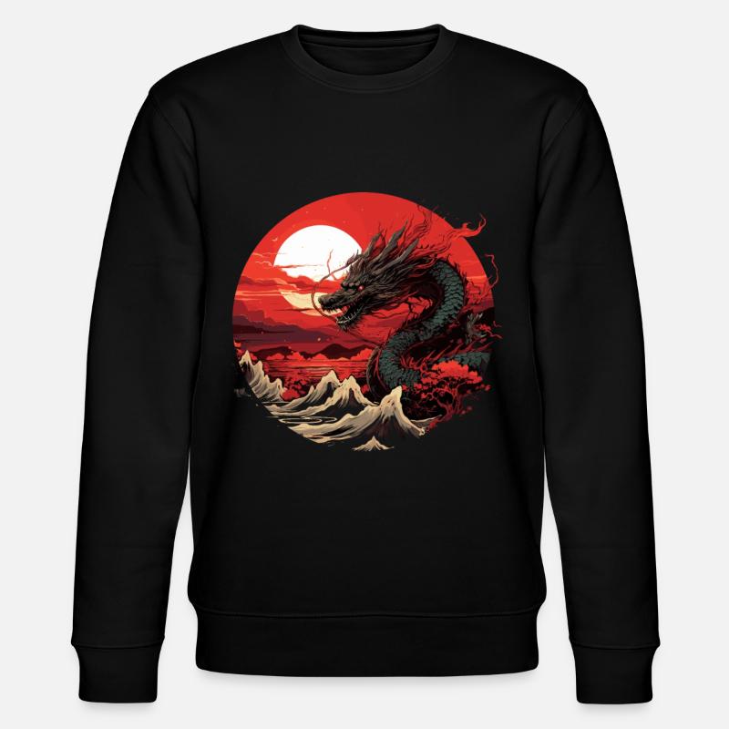 Impression Dragon Japonais - Sweat bio CHANGER Stanley/Stella Unisexe - noir