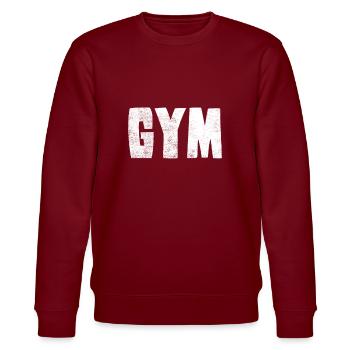 Gym Fitnessstudio - Stanley/Stella Unisex Bio-Sweatshirt CHANGER  - Burgunderrot - Vorne - Nik (191cm) & Marisol (170cm)
