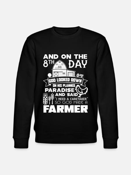 Farmer God Made A Farmer - Stanley/Stella CHANGER Unisex Organic Sweatshirt - black