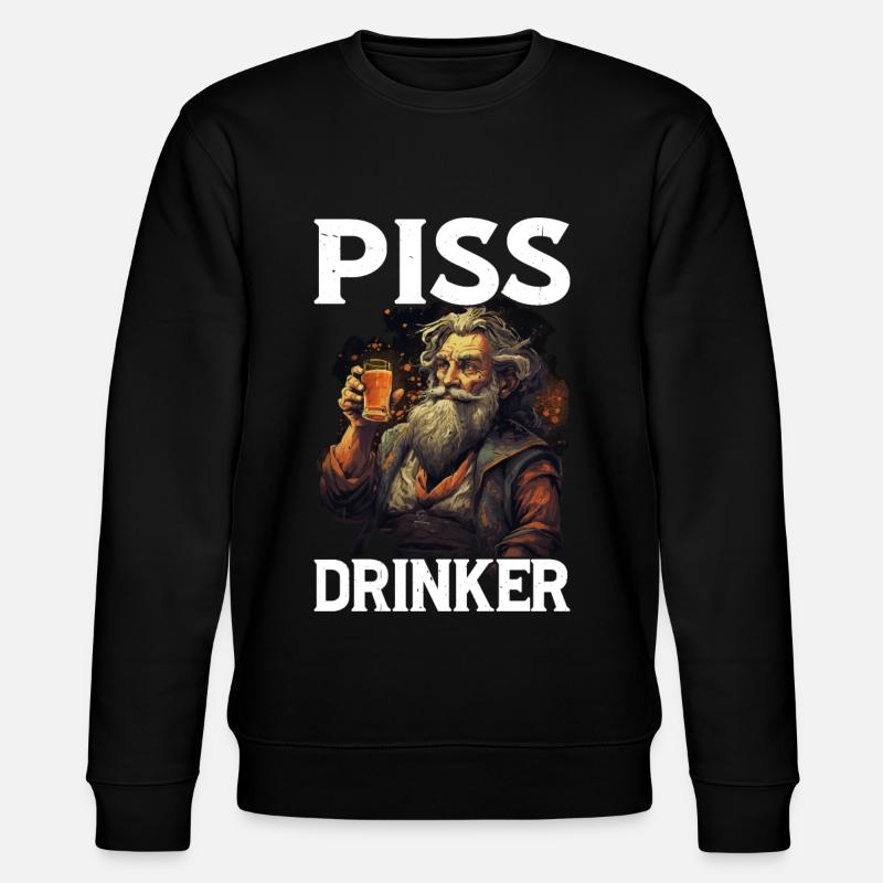 Piss Drinker 37 - Stanley/Stella Unisex Bio-Sweatshirt CHANGER  - Schwarz