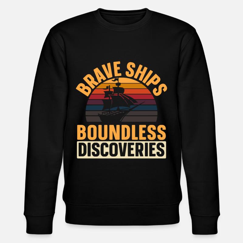 Brave Ships - Découvertes illimitées - Kolum - Sweat bio CHANGER Stanley/Stella Unisexe - noir