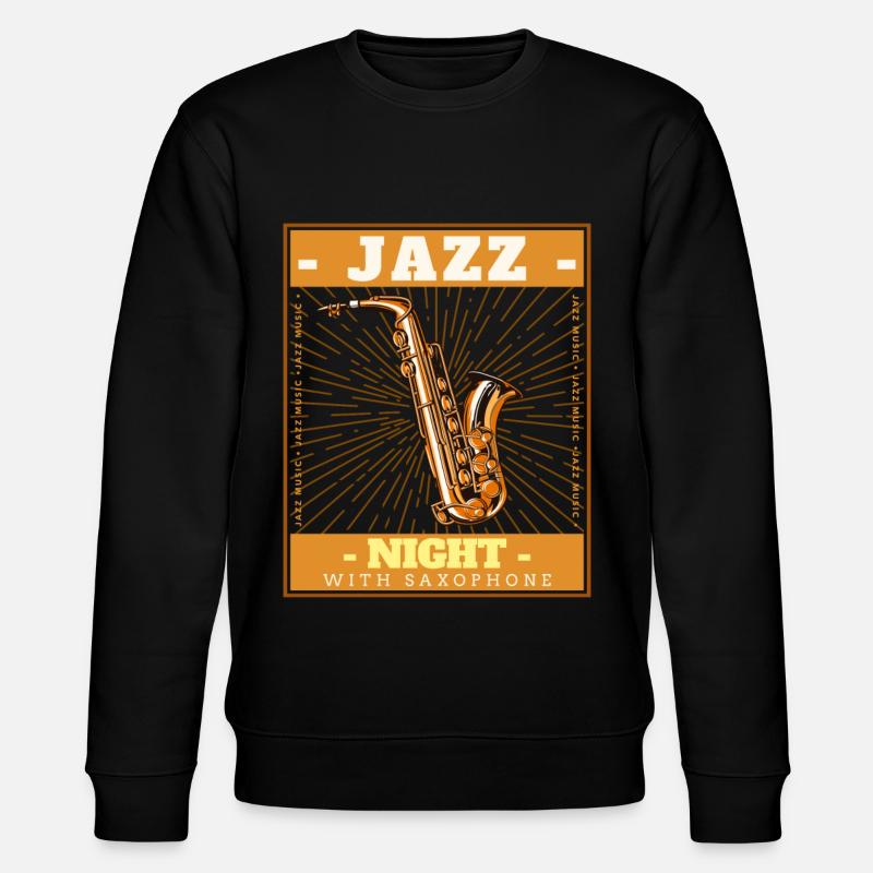 JAZZ NIGHT SAXOPHONE - Sweat bio CHANGER Stanley/Stella Unisexe - noir